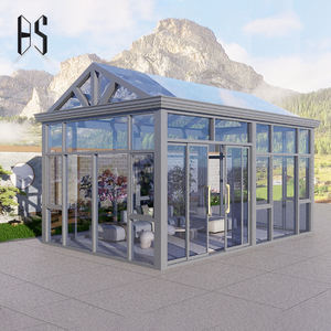 Gazebo Bioclimatico con Tetto in <span class=keywords><strong>Vetro</strong></span> Temperato e Lega di Alluminio ad Alta Resistenza, Porte Scorrevoli in <span class=keywords><strong>Vetro</strong></span>, Pergola da Patio, Veranda Solare - Product Image 3