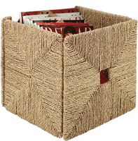 Panier de rangement multifonctionnel carré en jonc de mer tressé fait main Yrhome Bincheng, écologique, couleur personnalisable, prix usine