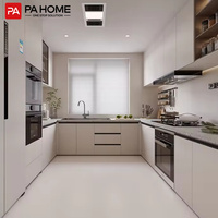 Fournisseurs de meubles de cuisine modulaires modernes sur mesure PA pour les unités de construction commerciales, armoires de cuisine RTA