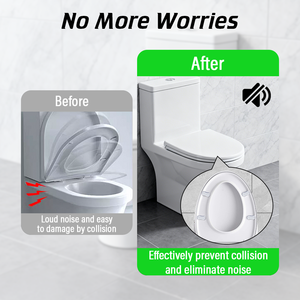 <span class=keywords><strong>Kit</strong></span> de pare-chocs de siège de toilette-Coussinets d'arrêt silencieux et doux,[5PCS] Coussinets absorbant les chocs en PU, Installation facile Aucun outil nécessaire - Product Image 2