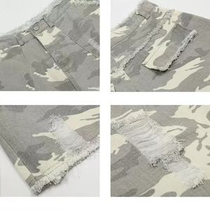 Pantalones Cortos Cargo de Camuflaje al por Mayor, de Algodón Personalizado, de Pierna Recta, Casuales, Desgastados, Bermudas, para Hombre - Product Image 3