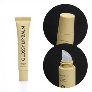 Vente en gros de tubes cosmétiques en plastique PE souple personnalisés de 5 ml à 25 ml, tubes à presser pour gloss à lèvres, tubes pour baume à lèvres avec applicateur en silicone - Product Image 1