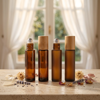 Botol Roller Bambu Ramah Lingkungan 10ml untuk Parfum dan Minyak Esensial, Tersedia