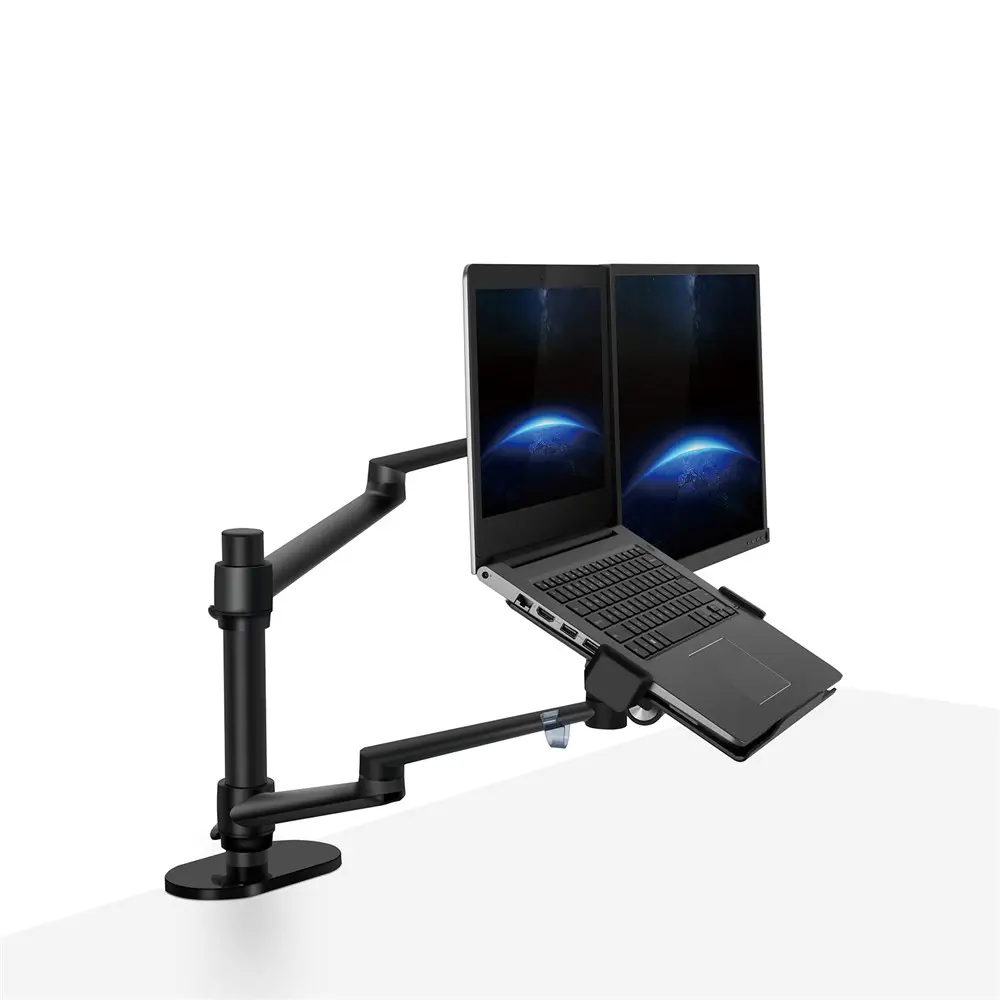 Adjustable Gas Spring Monitor Arm Desk Mount Computer Dual Monitor Stand For Desk