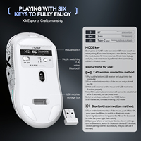 Ratón Inalámbrico T-WOLF X4 BT para Juegos, Ratón Ligero Tri-Modo para Deportes Electrónicos, Ergonómico 6D, 1000HZ, 8000DPI, Carga Tipo C