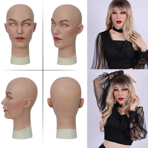 Realista de silicona travestismo hombre a mujer cabeza máscara vestido cabeza Drag Queen fiesta Cosplayer <span class=keywords><strong>Actor</strong></span> o actriz - Product Image 3