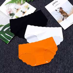 กางเกงในผ้าลูกไม้สำหรับผู้หญิง เอวสูง ผ้าฝ้าย ไร้ตะเข็บ เซ็กซี่ ทอแบบเรียบ สำหรับผู้หญิง วัยผู้ใหญ่ สีพื้น ทรงฮิปสเตอร์ - Product Image 3