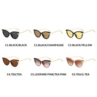 Lunettes de soleil œil-de-chat vintage pour femme 2026, monture métallique, protection UV400, style rétro pour événements extérieurs et vacances