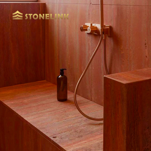 Tùy chỉnh màu Đỏ <span class=keywords><strong>travertine</strong></span> bảng màu Đỏ <span class=keywords><strong>travertine</strong></span> khối tĩnh mạch màu vàng đỏ <span class=keywords><strong>travertine</strong></span> tấm đá cẩm thạch - Product Image 6