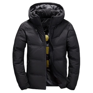 Manteau d'hiver d'extérieur brodé pour homme, veste <span class=keywords><strong>courte</strong></span> en duvet pour femme, style homme 2025, tissu tissé, coupe slim, fermeture éclair classique - Product Image 3