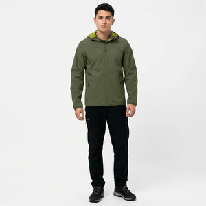 Veste Softshell en Toile pour Homme Personnalisable en Gros, Imperméable et à Capuche, 100% Coton, Haute Qualité, Prix Compétitif - Product Image 1