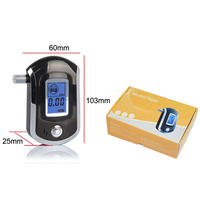 Analyseur d'alcoolémie numérique portable haute précision AT6000 Professional avec embout buccal