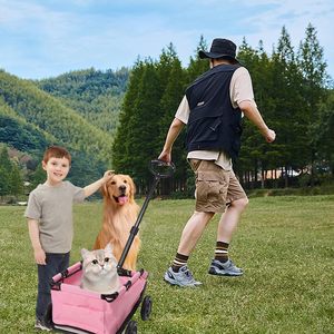 Carritos Plegables de 4 Ruedas para Mascotas, Carrito Portátil para Bebés, Gatos, Perros, Carrito para Perros, Carritos para Perros, Gatos y Otros Animales Pequeños - Product Image 4