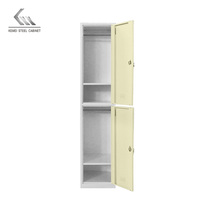 Petit casier en métal et acier à 2 portes pour adultes, armoire de rangement pour vêtements de sport