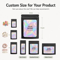 100 sacs Mylar transparents refermables anti-odeur pour aliments, 3,5 x 4,7 pouces, pour fêtes, bijoux et électronique