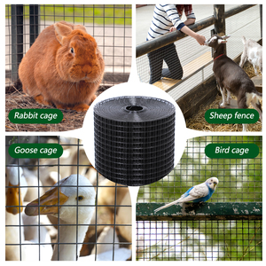 Rouleau de 4 pieds x 100 pieds de grillage métallique PVC noir de haute qualité 19GA à mailles de 1/2 pouce pour cage d'animaux - Product Image 4