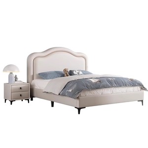 Moderno in pelle morbida Pack schienale letto per bambini 1.5m singolo 1.8m doppia dimensione struttura in legno confortevole durevole camera da letto mobili - Product Image 4