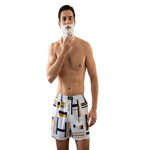 Calzoncillos bóxer de punto a rayas de alta calidad para hombre, ropa interior de algodón transpirable, tiro medio, ajuste activo, uso diario - Product Image 3