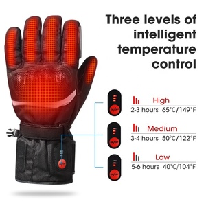 Motorrad-Heizhandschuhe aus Ziegenvollleder, Batteriebetrieben, Elektrisch, Winter, Schwarz, Motorrad- und Outdoor-Sporthandschuhe S28C - Product Image 4