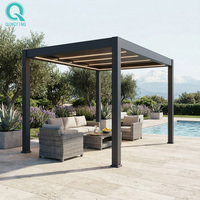 Pergola extérieure automatique en aluminium QINGYING, petite, résistante à la pluie
