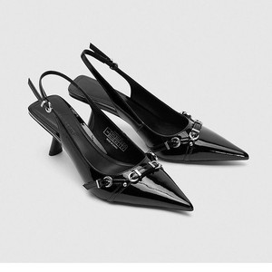 Sandalias de tacón alto con hebilla metálica y tacón fino, diseño hueco y delgado, ideales para primavera y verano, venta al por mayor. - Product Image 1