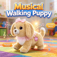 Chien en peluche RC interactif, best-seller, enregistre et répète, marche, contrôle vocal, musical, cadeau pour enfants