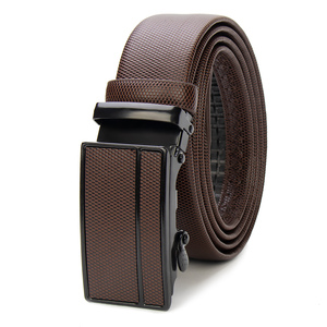 حزام إبزيم أوتوماتيكي عالي الجودة ورخيص حزام سقاطة PU رجالي مقاوم للخدش ومتين - Product Image 4