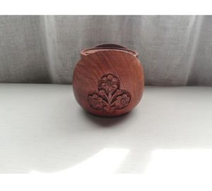 Ensemble de six sous-verres en bois de teck de qualité supérieure pour tasses à café et à thé avec style vintage classique et finition lisse d'Inde - Product Image 3