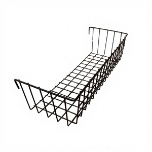 Large Rectangle Metal Iron Eco-Friendly Hanging <b>Wall</b> <b>Storage</b> <b>Baskets</b> for Flower and Home Sundries Black - Product Image 2