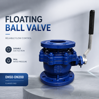 Vanne à boisseau sphérique flottante 2 pièces PN16 en fonte ductile GG25 GGG40 QT450 à levier manuel et à brides pour système d'eau