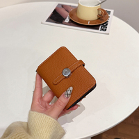 Dompet Pendek Wanita Model Anyaman, Tempat Kartu dan Uang, Dompet Koin Resleting, Penjepit Uang untuk Wanita