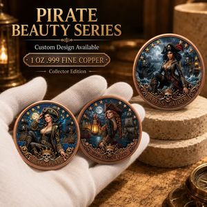 Pièce de monnaie en cuivre pur 999 de 1 oz, Série Aventure, colorée, en relief 3D, édition UV pour collectionneurs, Pièce de monnaie en cuivre de 1 oz, Pièces rondes en cuivre de 1 oz - Product Image 2