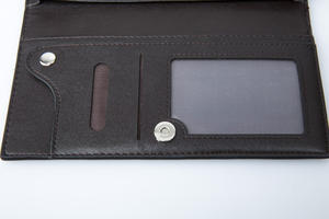 Logo personnalisé brun Vintage Rfid Long portefeuille en cuir véritable Crazy Horse en cuir <span class=keywords><strong>Amazon</strong></span> vente chaude Long portefeuille hommes - Product Image 6