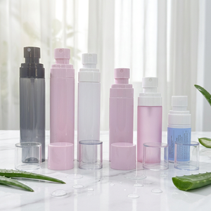 ขวดสเปรย์สุญญากาศพลาสติกแบบเติมได้หลายสี พิมพ์โลโก้ตามสั่งสำหรับขายส่ง ขนาด 100 มล. สำหรับบรรจุโลชั่นและเครื่องสำอาง - Product Image 3