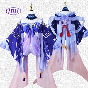 Gros Sangonomiya <span class=keywords><strong>Kokomi</strong></span> Cosplay Costume Genshined <span class=keywords><strong>Impact</strong></span> Anime Halloween Costume De Fête Koweït Lolita Robe Pour Les Filles - Product Image 3