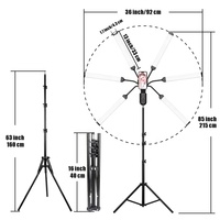 FL-S6, baru enam Lengan Kit menyesuaikan Panel pencahayaan TV Studio datar Led Video fotografi lampu untuk fotografi Led cincin lampu