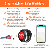 Worker Health Smart Watch Seguimiento de GPS Tarjeta SIM Alerta de detección de caídas Pantalla táctil Características de múltiples posiciones