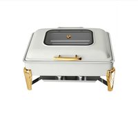 Nouveau Réchaud de Buffet de Luxe pour Traiteur, blanc, 9L, en Acier Inoxydable, Chauffage à Combustible, Hydraulique, pour Mariages