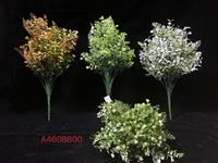 Buket Bunga Buatan dengan Tanaman Hijau Eucalyptus dan Violet untuk Dekorasi Pernikahan, Rumah, Hotel, dan Rangkaian Bunga