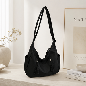 Sac à bandoulière léger en nylon pour femme, sac hobo décontracté, grande capacité, sac bandoulière - Product Image 4