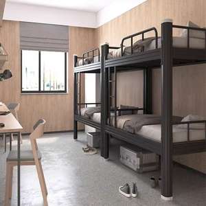 Camas Literas de Acero, Diseño Contemporáneo de Metal, Estructura Desarmable, Cama Doble para Adultos, Dormitorio, Apartamento, Escuela, Hospital - Product Image 3