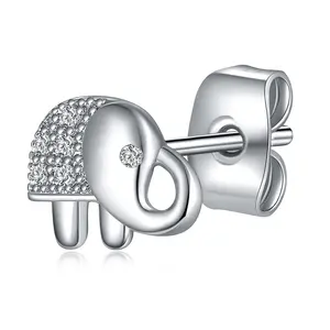 New Arrival Cute Elephant Animal Stud Earrings Fashion Jewelry Stud Earrings For Ladies Girls