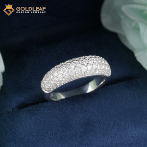 Goldleafgem Custom 925 Sterling Silver Classic Eternity Band Moissanite <b>Diamond</b> <b>Ring</b> Fine Jewelry Gift for Women - Product Image 3