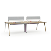 Bureau de travail commercial ATWOKA, table de bureau moderne avec cloison, mobilier durable et écologique