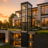 Fabricant de solutions élégantes pour ascenseurs résidentiels avec ascenseur domestique moderne à 3 étages et porte en verre pour maisons contemporaines