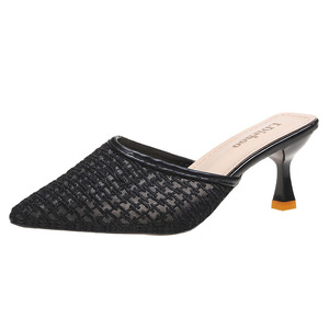 Nouvelles sandales d'été 2025 pour femmes, style coréen, à <span class=keywords><strong>talon</strong></span> fin, bout pointu, ouvertes, tendance, pour influenceurs - Product Image 5