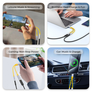 Bộ chuyển đổi âm thanh USB C 3.5mm Bộ sạc nhanh USB USB USB C 3.5mm Bộ sạc tai nghe 2 trong 1 cho <span class=keywords><strong>iPhone</strong></span> 16/15Pro cho Samsung - Product Image 5