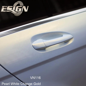 VN116 Perle Blanc à Or UV Preuve Auto-Guérison Anti-Rayures Conception Léopard Changement de Couleur Peinture Protection Vinyle Wrap Film - Product Image 2