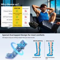 Bottes de récupération pour jambes à compression d'air pour soulager les douleurs musculaires et les douleurs musculaires Masseur lymphatique à pressothérapie