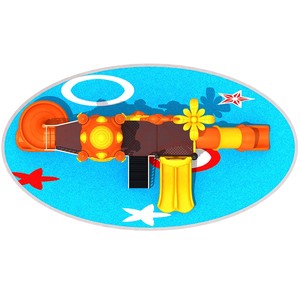 Parque Infantil Comercial para Niños al Aire Libre con Temática de Animales, Juego de Jardín con Tobogán de Tubo, Tobogán en Espiral y Tobogán Doble - Product Image 2